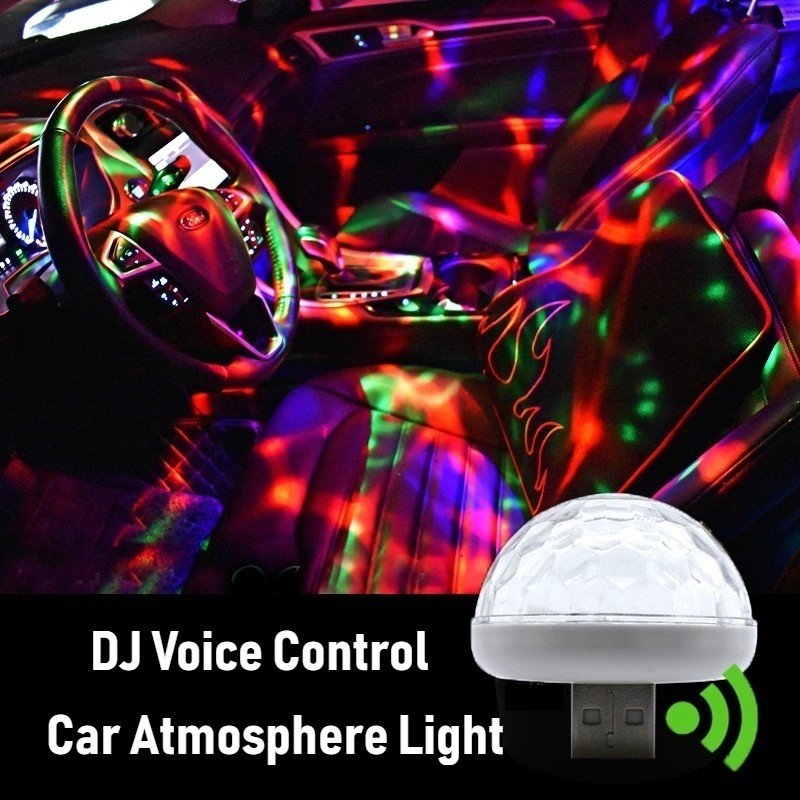 USB Plug Lamp LED Touch Light Colorful Nightlight Auto Interior Atmosphere  mini Light Computer Mobile Power Charging car light