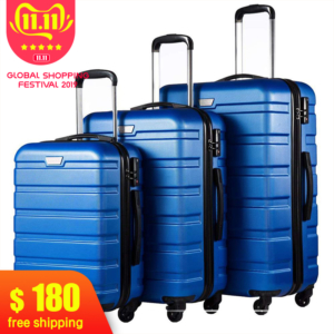 3 Piece Set Family suit Rolling Luggage with Lock Spinner Lightweight High Strength Carry On Suitcase business Travel Luggage